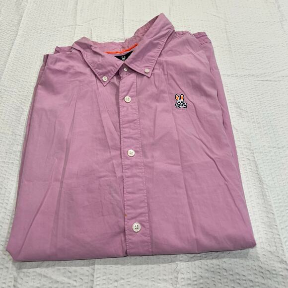 Psycho bunny pink button up XXXL men dress - Picture 1 of 8